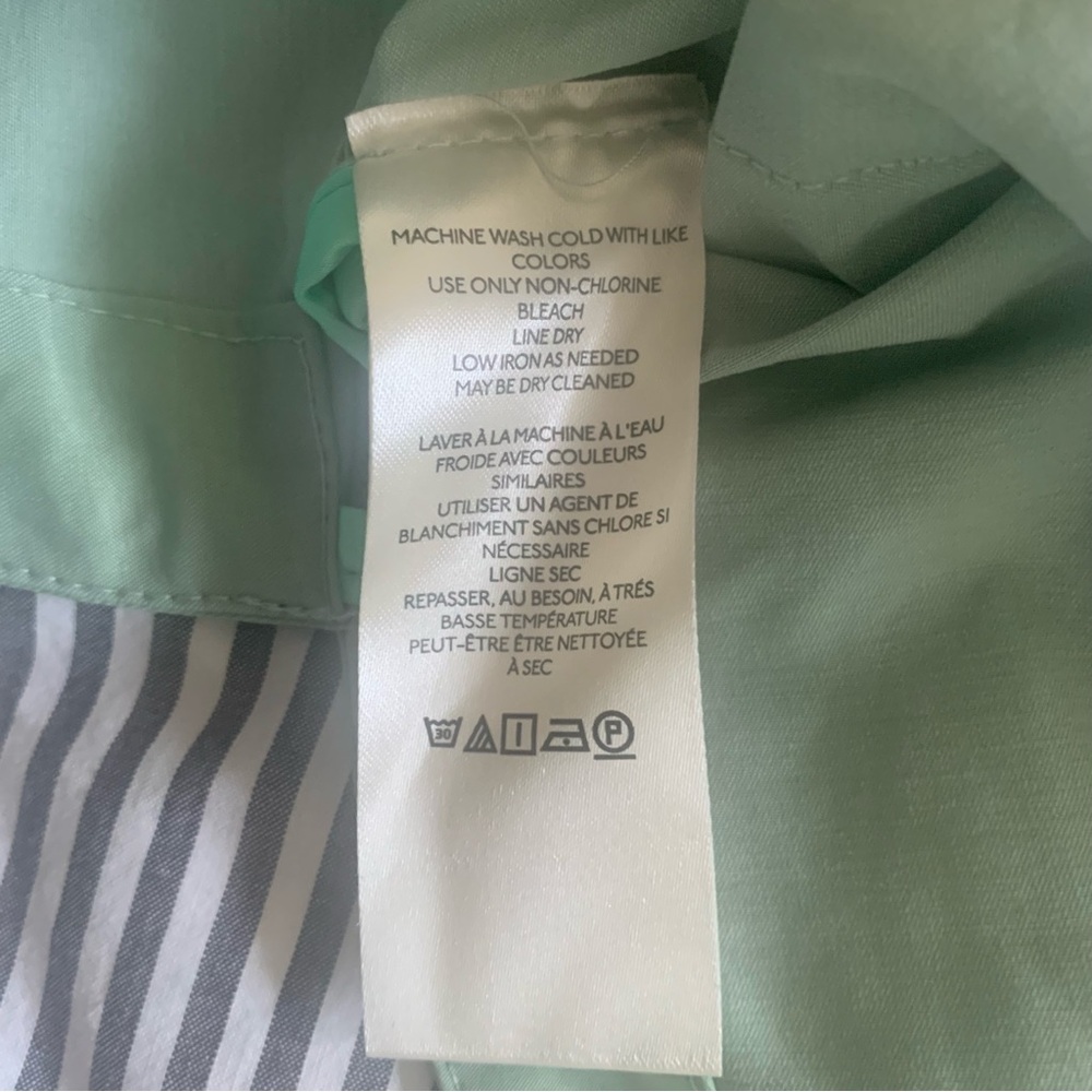 By Anthropologie Cropped Trench Coat – Mint – Size Large – NWT - Picture 14 of 16